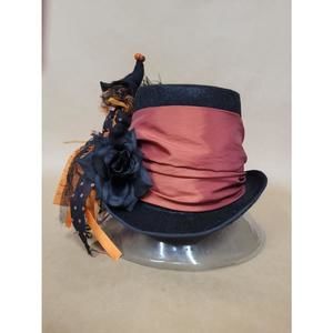 Elsie Massey Top Hat, Halloween Witch, Black, New